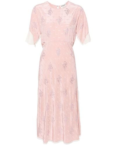 Zadig & Voltaire Robe Jozy à coupe mi-longue - Rose