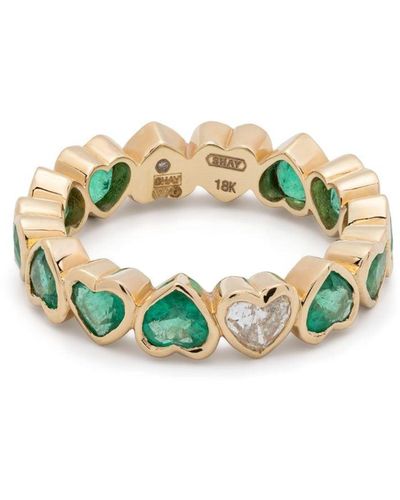 SHAY Anillo Heart en oro amarillo de 18 ct con diamantes - Metálico