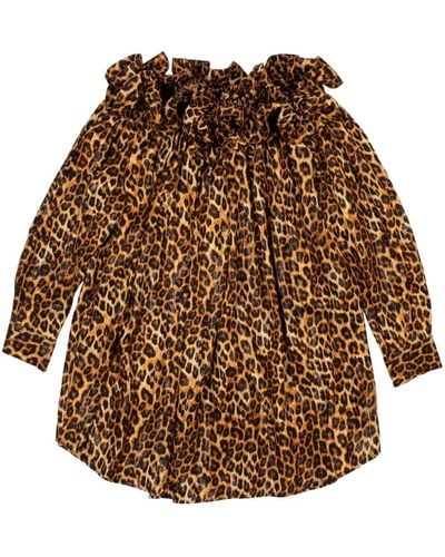 AZ FACTORY Leopard-print Mini Dress - Brown