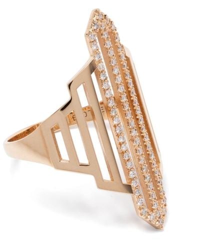 Botier Anillo New York en oro rosa de 18 kt con diamantes - Blanco