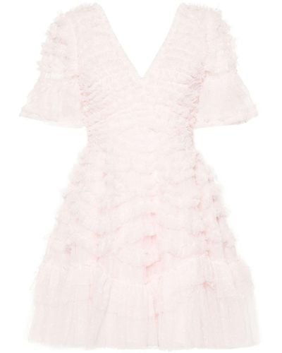 Needle & Thread Mini-jurk Met Ruches - Roze
