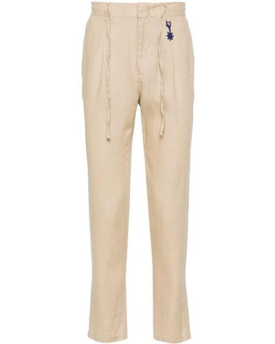 Manuel Ritz Pantalones ajustados con pinzas - Neutro
