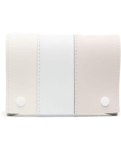 Sunnei Panelled-design Leather Wallet - White