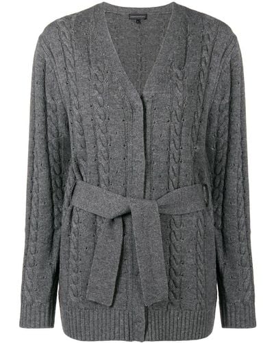 Cashmere In Love Cashmere blend cable knit cardigan - Gris
