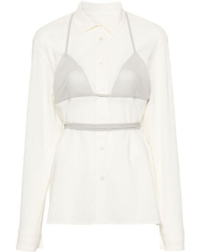 BOTTER Panelled-design Cotton Shirt - White