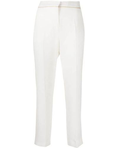 Max Mara Cropped Straight-leg Trousers - White