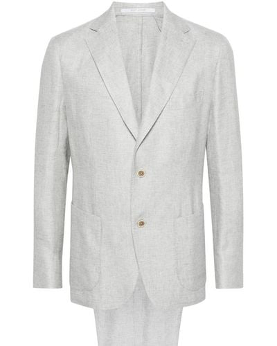 Eleventy Single-breasted Suit - White