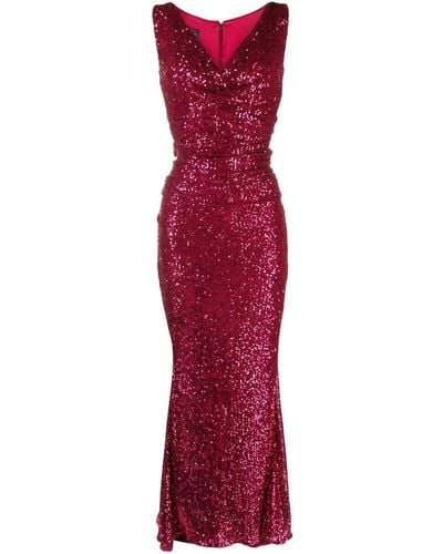 Talbot Runhof Sequin-embellished Gown - Red