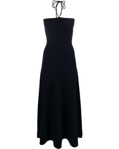 Extreme Cashmere Halterneck Knitted Dress - Black