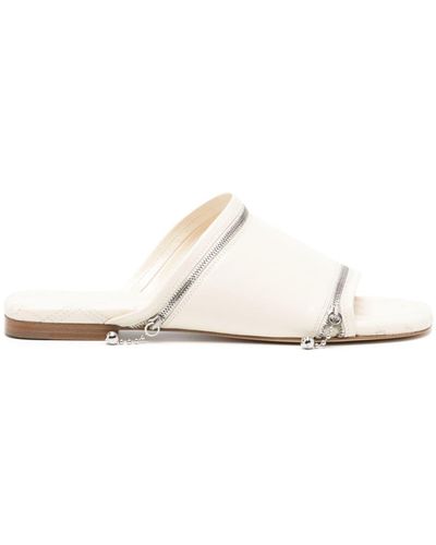 Burberry Calf-leather slippers - Blanc