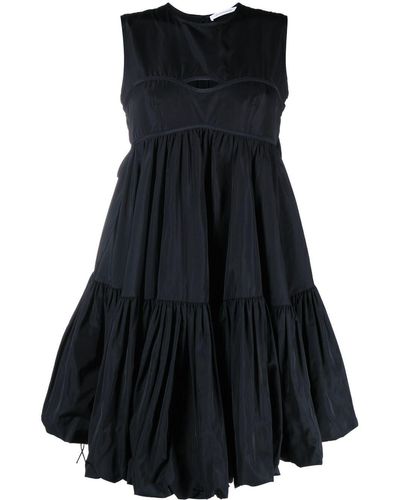 Cecilie Bahnsen Divya Bow-embellished Faille Minidress - Black