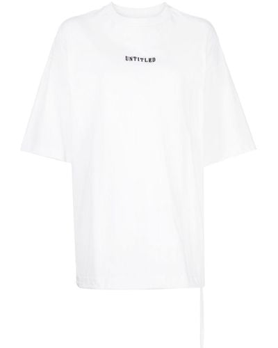 Izzue Camiseta con eslogan estampado y manga corta - Blanco