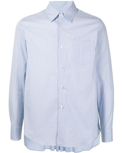 Fumito Ganryu Overhemd Met Geplooide Rug - Blauw