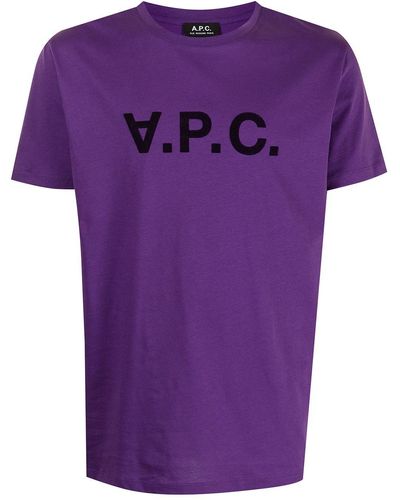 A.P.C. ロゴ Tシャツ - パープル