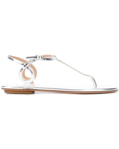 Aquazzura Almost Bare flat sandals - Blanco