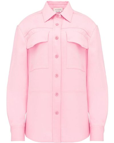 Alexander McQueen Wollen Blouse - Roze