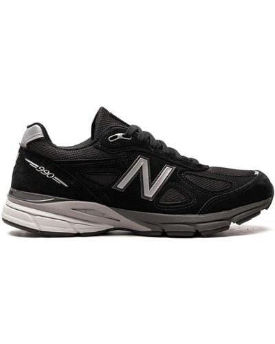 New Balance Made in USA 990v4 Black/Silver Sneakers - Schwarz