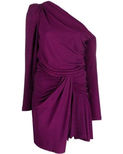 IRO Merimi Asymmetric-neck Jersey Dress - Purple