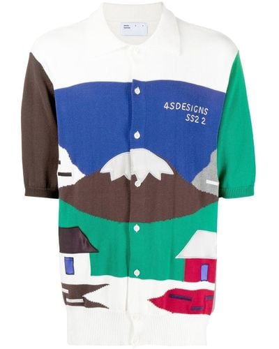 4SDESIGNS Camicia con ricamo - Multicolore