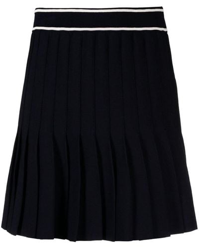 Sandro Pleated Knit Skirt - Black