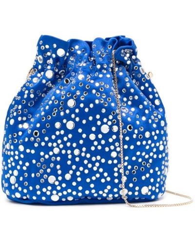 Rosantica Sac seau Selene Illusione à ornements en crital - Bleu