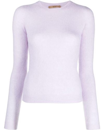 Nuur Round-neck Cashmere-blend Sweater - Purple
