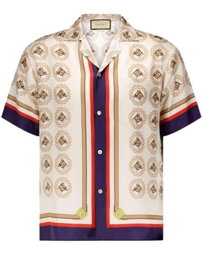 Gucci Camisa con Estampado Ecuestre - Neutro