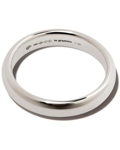 Le Gramme 18kt White Gold 6g Beveled Ring - Metallic