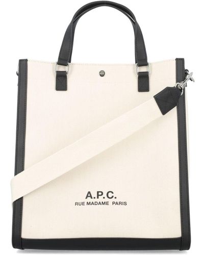 A.P.C. Camille 2.0 canvas tote bag - Neutre