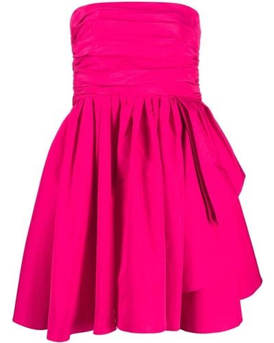Pinko Gathered-detail Strapless Dress - Pink