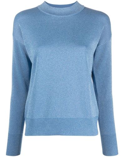 BOSS Wool-blend Knit Sweater - Blue