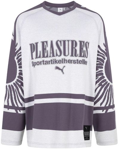 PUMA X Pleasures Logo-print Hockey Sweatshirt - Grey