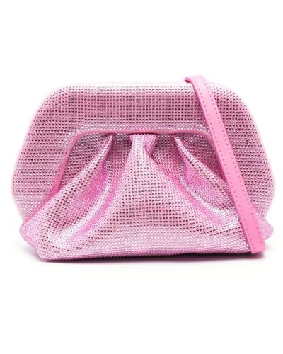 THEMOIRÈ Gea Rhinestone-embellished Clutch Bag - Pink