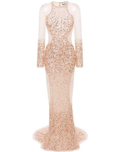 Elisabetta Franchi Sequin-embellished Maxi Dress - Pink