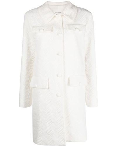 P.A.R.O.S.H. Clarice Single-breasted Coat - White