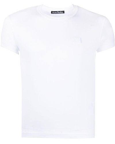 Acne Studios フェイスパッチ Tシャツ - ホワイト