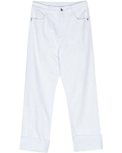Patrizia Pepe High-rise Tapered Jeans - White
