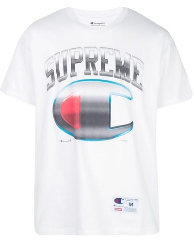 Supreme Champion Chrome Ss Tシャツ - ホワイト