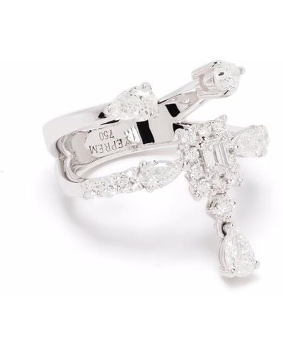 YEPREM 18kt White Gold Diamond Ring - Metallic