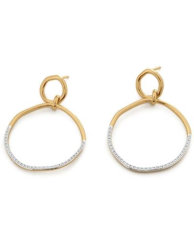 Monica Vinader Riva Diamond Earrings - Metallic
