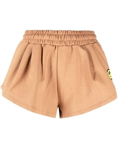 Barrow Elastic-waistband Pleated Shorts - Natural