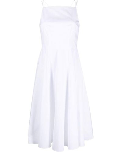 Theory Square Neck Dress - White