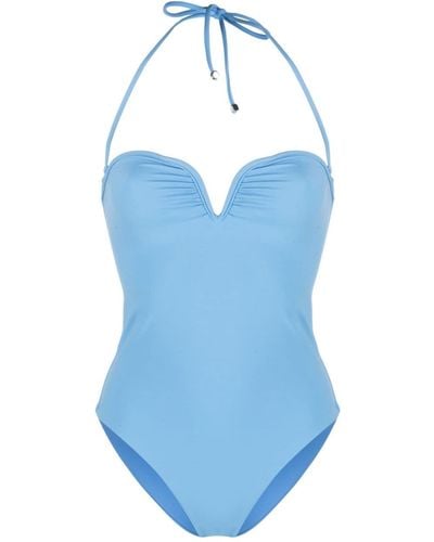 Nanushka Klassischer Badeanzug - Blau