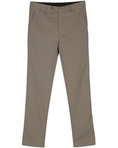 Canali Tapered Gabardine Tailored Trousers - Grey
