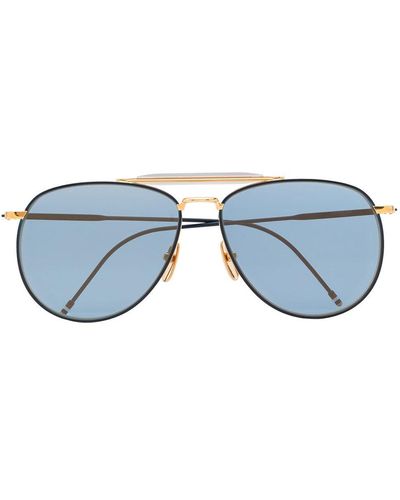 Thom Browne '907' Pilotenbrille - Blau