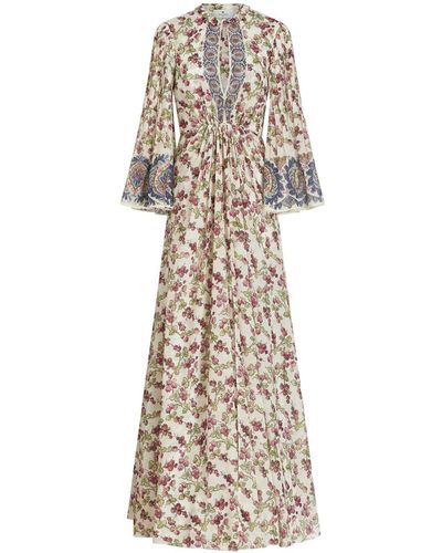 Etro Floral-print Silk Gown - Multicolour