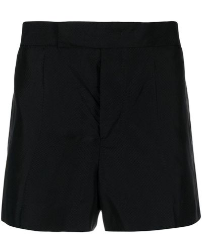 SAPIO Jacquard Cotton Tailored Shorts - Black