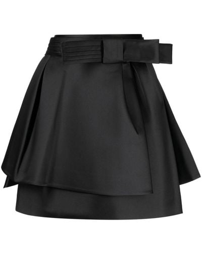Dice Kayek Bow-detail A-line Skirt - Black