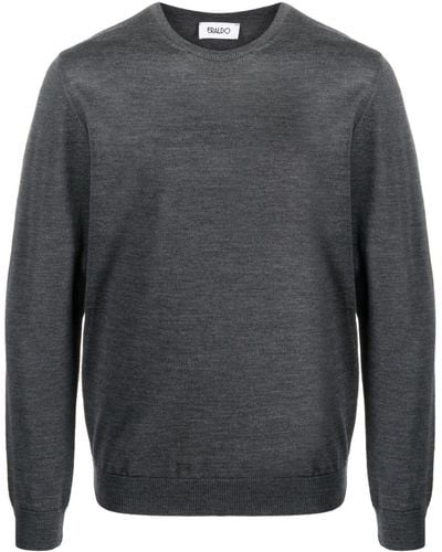 Eraldo Fine-knit Merino-wool Sweater - Gray
