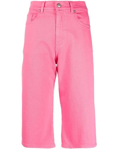 P.A.R.O.S.H. Lange Jeans-Shorts - Pink